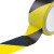 海斯迪克 HKJD-004 警示胶带 车间划线安全标识胶带 PVC斑马线胶带 黄色4.8CM*16y