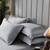 洁丽雅 枕套一对长绒棉纯色加厚家用枕头套枕芯套 爵士灰48*74cm 一对