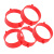 金诗洛（Kimslow）KSL201 PVC路锥套环 链条扣环 红色挂钩 塑料路锥连接环 圆锥环 链条套环 红色5只