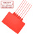 物流吊牌挂签一体式快递快运塑料标牌扎带加厚柔韧耐用 红色(600个)