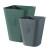 普利赛拉 简约分类垃圾桶 北欧无盖清洁桶卫生间办公室纸篓 墨绿色 小号