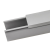 PVC线槽全封闭式灰色密封绝缘配电箱电线电缆桥架阻燃塑料行线盒 银灰色细齿整箱 出线孔4mm 5080