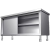 304加厚不锈钢家用拉门工作台厨房桌子打荷操作台切菜商用台 组装款长120cm宽50cm高80cm