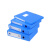 HKNA文件盒档案盒塑料文件夹A4收纳盒50个装蓝色55mm背宽