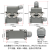 竹江 矩形重载连接器6芯10芯16芯24芯高底座航空插头插座 HDC-HE-016-3 6芯高底座上壳含公芯(请备注)