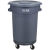 清洁圆形垃圾桶大号泔水桶带轮子大容量商用户外塑料环卫桶 白云80L带底座 加厚耐摔