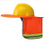 婕茵桐工地施工反光透气可折叠轻薄安全帽遮阳帽檐遮阳板罩套头盔防晒帽 橘色网格布反光条款