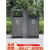 户外不锈钢垃圾桶双桶小区公园景区分类环卫果皮箱市政室外垃圾箱 B款双分类镀锌板