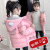 凯美鹿小女孩服8-12岁女童棉服2023年夏季新款儿童棉衣洋气中长款棉袄中 粉红色 110c