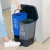 垃圾分类垃圾桶双桶商用大号厨房厨余带盖二合一户外三分类 60L绿灰(厨余.其他)加厚款