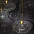 后现代北欧轻奢设计师餐厅个性飞碟玻璃水滴螺纹形极简吊灯艺术展 螺旋款40cm
