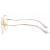 帕莎（Prsr）全框光学镜近视眼镜架男女通用款复古金属镜架 PJ66306 -110金色