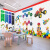 西里尔3d立体卡通乐高积木墙纸儿童房幼儿园lego机器人编程培训机构壁纸 无缝防水油画布/平