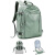JANSPORT女士男士旅行背包，经认证的个人物品包，带 USB 充电功能的商务 Green