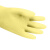 帮手仕H乳胶防滑防水防护洗碗保洁工作干活劳动手套劳保用品手套A1 黄色10双 M码 