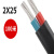 普霖乐 2芯电缆线铝芯户外电线2.5/4/6/10/16/25平方铝线护套线 备件 2芯25平方（100米） 