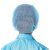 俱威 一次性头套透气无纺布帽子条形隔离帽厨房打扫无尘帽套加厚防尘帽 FH-1507 蓝色(100只)