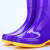 汇特益HT-3294 女士PVC高筒防滑防水雨鞋 耐磨劳保纯色雨靴 329茄色配加绒棉套 39码