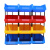 货架斜口分类零件盒组合式物料盒元件盒塑料盒螺丝盒工具箱收纳盒 Q2号蓝250*150*120