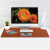 可乐树（keleshu） 皮革鼠标垫游戏桌面超大号电脑键盘办公室家用防水单双面大班台桌垫logo定制 粉色+橘色（双面） 80*40cm