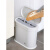 爱丽思夹缝厕所垃圾桶客厅有盖卫生间马桶窄型大号带盖按压式 白色