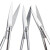金固牢 实验用剪刀 不锈钢实验室手术剪刀直尖弯尖 KZS-80 组织弯圆18cm 