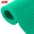 冰禹 BYQ-705 PVC镂空防滑垫 S形塑料地毯浴室地垫 网格门垫 绿色2m*1m（加密厚5mm）
