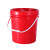 塑料桶带盖密封海蜇小桶子白色大胶水桶5L25L 5L乳白色矮款