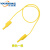 安全型3mm香蕉插头S302电力测试线K3号安全护套实验导线 黄色一根 1.5m