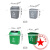 沃嘉定制适用塑料无盖垃圾分类垃圾桶不带盖子学校厨房小区物业户外大号 红色-【有害垃圾】 15升【不带盖子】