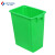 和一可塑 塑料翻盖垃圾桶 加厚干湿分类摇盖垃圾筒大号户外环卫商用可回收厨余 弹盖40L无盖绿 390*260*600mm