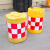 塑料防撞桶圆柱形滚塑防撞桶玻璃钢防撞桶交通防撞桶路障水桶沙桶 600*800mm吹塑黄色4.5KG