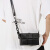 酷奇袋鼠百搭单肩包男包2024新款韩版盒子包潮牌斜挎包时尚个性小方包休闲 黑色