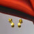 VAN CRUDE ANNORA香港免税999黄金耳钉养耳棒女足金耳环纯金小耳钉圆珠星耳饰 磨砂耳钉18k一对0.78g