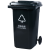 地球卫士加厚户外垃圾桶分类环卫带轮盖 工业小区物业垃圾桶 200升户外垃圾桶黑色