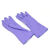 10双包邮乳胶橡胶手套加绒保暖洗衣洗碗塑料胶皮加长加厚家务手套 加厚加绒60cm紫色 L