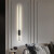 遇上佳人壁灯极简线条长条LED床头灯北欧现代背景墙灯过道走廊浴 壁灯黑色长盘60cm三色变光
