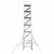 艾科堡 铝合金脚手架12米高六层移动工程梯子登高作业平台 AKB-JSJ-08