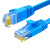 山泽(SAMZHE) 六类网线 扁线 CAT6类千兆扁平路由器非屏蔽网络连接线 成品跳线 蓝色1.5米SZ-6015BE