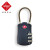 罕码 83017密码锁小密码挂锁行李箱拉杆箱tsa密码锁背包锁软钢丝锁【黑色】 1个