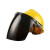 LISM定制电焊面罩配安全帽式焊工防护面具防烤脸护脸全脸焊头戴式焊帽 (透明)面罩+三筋透气(黄色)安全