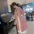 索宛亦（SUOWANYI）网红风衣女中长款春秋新款韩版宽松过膝大衣女学生垂感外套潮 蓝色 L 建议115-130斤