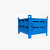 重型铁板箱金属周转箱铁箱车间铁屑箱物料箱铁框仓储笼铁质零件框 褐色