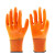 山都澳 劳保手套 浸胶涂层 防水耐磨 施工 防护手套 橘色 SD-545橘色（12副） 均码