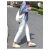 XMSWR白色牛仔裤女夏季今年流行烟管直筒春秋季2024新款小个子显瘦裤子 白色【长裤】 25 【70-82斤】