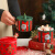 舍里圣诞马克杯带盖带勺陶瓷水杯家用早餐杯咖啡杯情侣杯女生节日礼物 圣诞老人-绿色（带硅胶盖） 如图