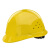 伟光 安全帽 新国标 ABS透气夏季安全头盔 圆顶玻璃钢型 工地建筑 工程监理 电力施工安全帽 圆顶透气黄色