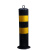加厚钢管警示柱防撞柱路障柱固定隔离柱路桩地桩反光铁立柱警示桩 75公分黑黄固定提环