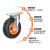 固士邦充气轮轻音打气车轮便携拉杆车配套轮胎6寸橡胶万向轮GS809