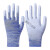 薄款尼龙PU涂指涂掌手套劳保耐磨工作防护防滑带胶夏季干活静电 白色涂指手套（36双） S